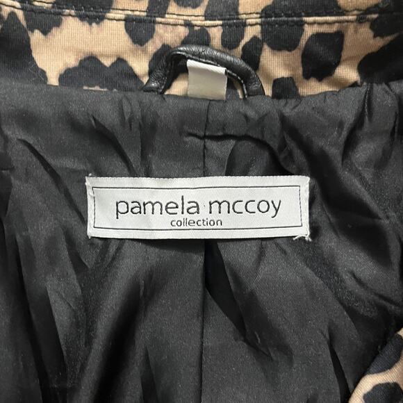 Pamela McCoy Leopard Print Asymmetrical Zip Moto Jacket Women’s Size 3X - Picture 7 of 12